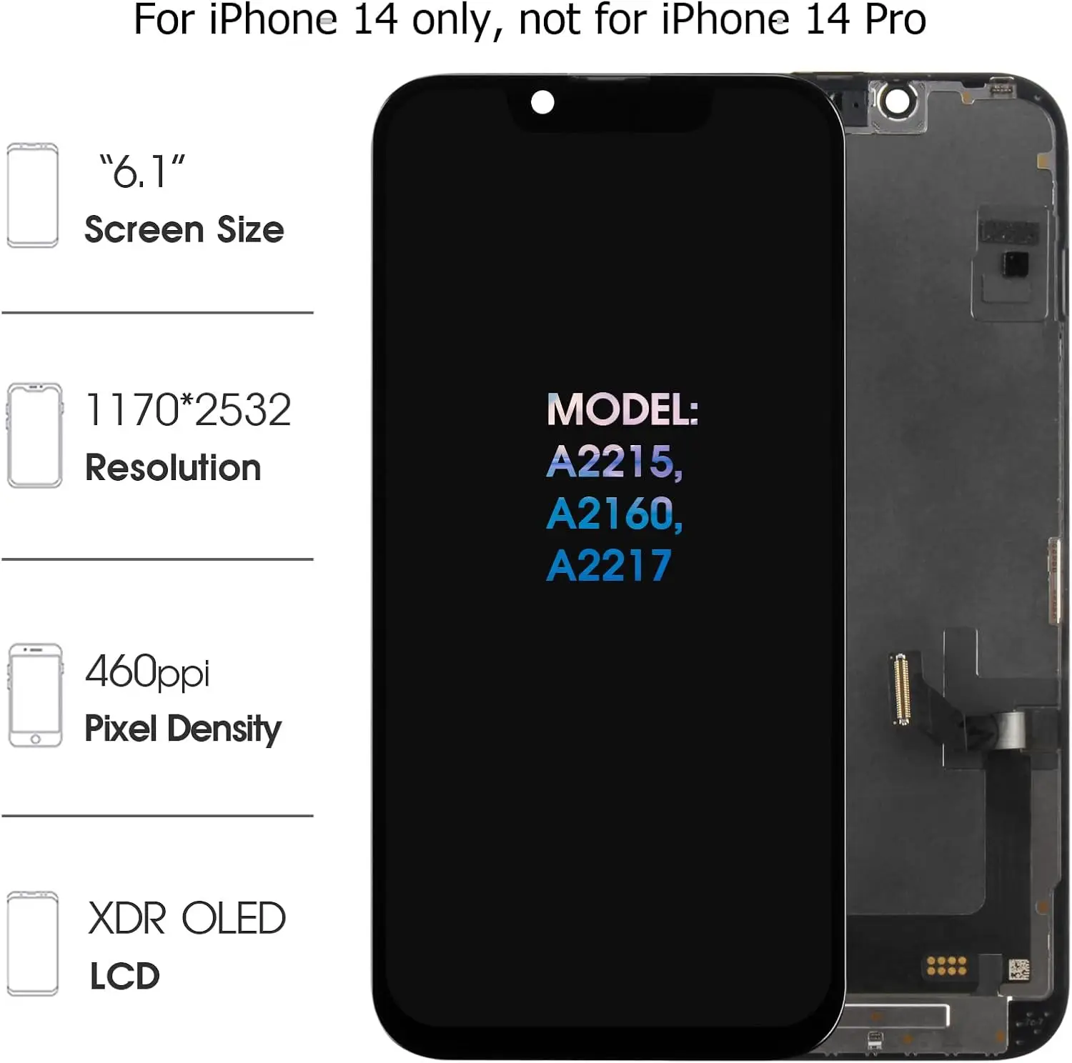615K-pLJnjL._AC_SL1500_ Soft OLED Display Assembly For iPhone 14 - Image 4
