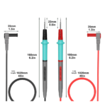 Silicone Multimeter Test Leads with Needle Tip & Alligator Clip, 20A (1 Pair) - Image 3