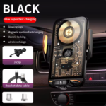 15W Wireless Car Charger & Phone Mount - Multifunctional Smartphone Accessory