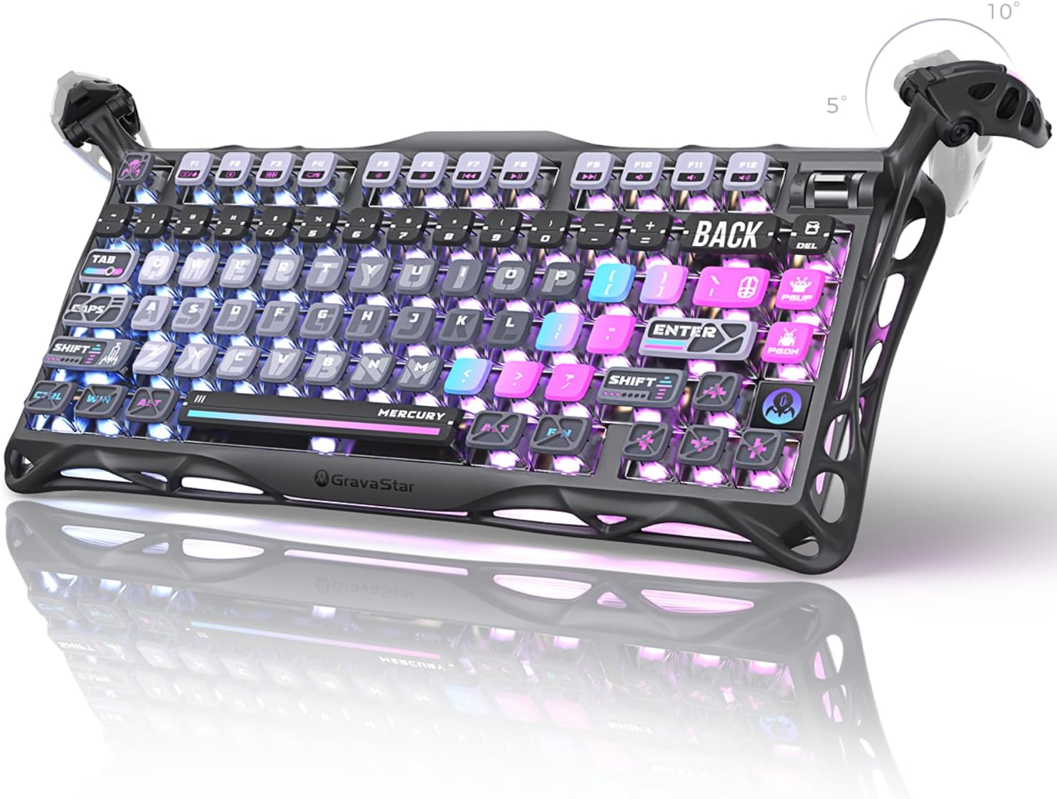 7195+b+I4pL._AC_SL1500_ GravaStar Mercury K1 Pro – 75% Wireless Mechanical Gaming Keyboard - Image 1