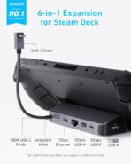 Anker Steam Deck Docking Station – 6-in-1 USB-C Hub with HDMI 4K, Ethernet, 100W Charging - Image 2