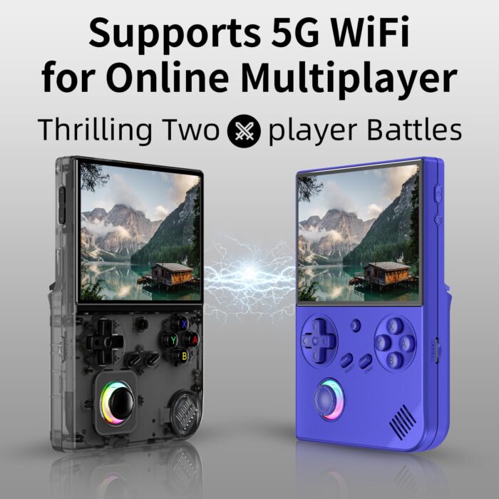 RG40XX V Retro Handheld Game Console - Transparent Black - Image 2