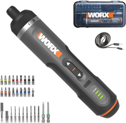 WORX WX242L 4V Lithium Screwdriver with 30-Piece Accessory Kit