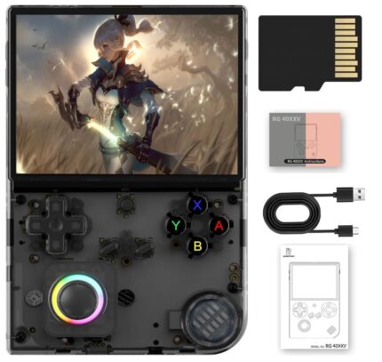 RG40XX V Retro Handheld Game Console - Transparent Black