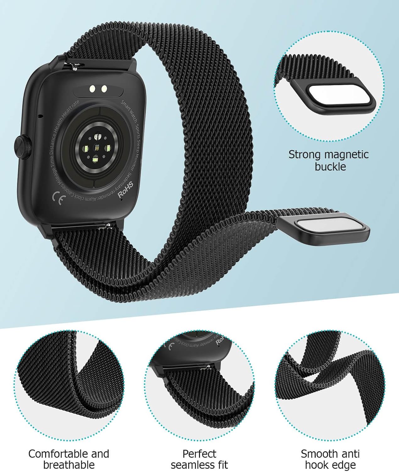 71y9Ithw40L._AC_SL1500_ Smart Watch for Men with Blood Pressure Monitor - Image 3