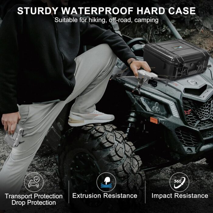 Lekufee Waterproof Hard Case for DJI Air 3S/3 (Case Only) - Image 3