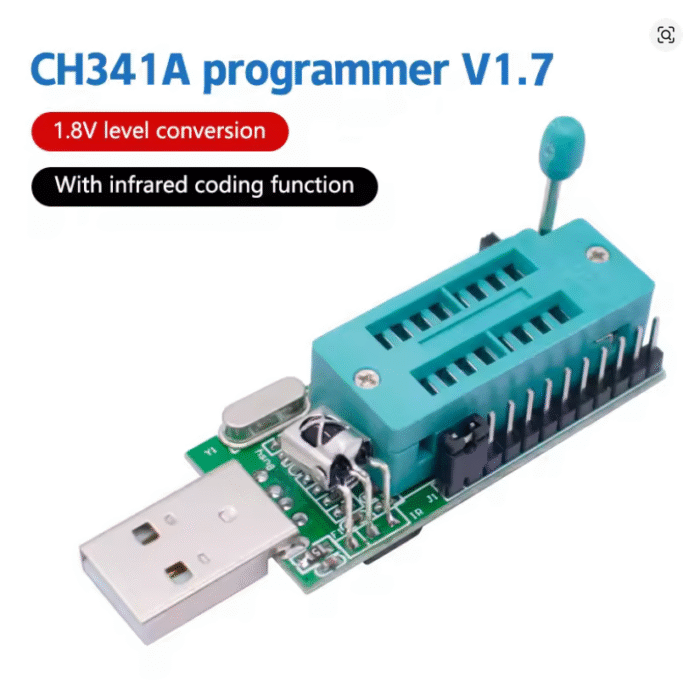 CH341A Programmer V1.7 + 1.8V Adapter - Image 1