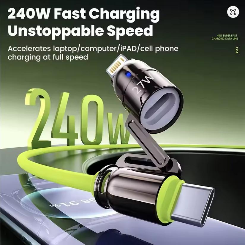 Screenshot 2025-05-10 at 03-03-04 4-in-1 USB Type C Lightning Cable 240W Super Fast Charging Cord Multiple Functions For iPhone 15 16 pro Xiaomi Huawei Samsung - AliExpress Henruisi 4-in-1 Universal Fast Charging Cable | 240W PD USB-C + Lightning - Image 6