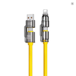 Henruisi 4-in-1 Universal Fast Charging Cable Yellow | 240W PD USB-C + Lightning