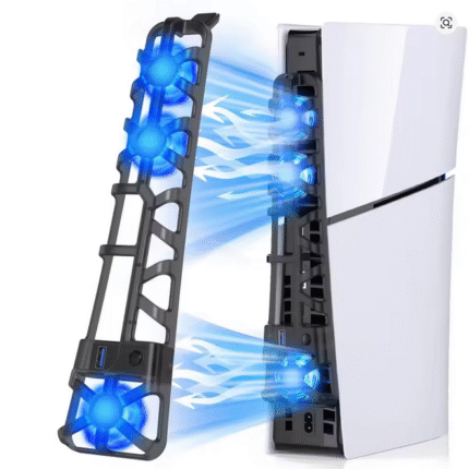 Cooling Fan for PS5 Slim – USB 3.0, LED Light Indicators, 2-Speed Control