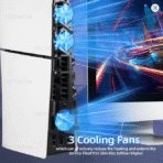 Cooling Fan for PS5 Slim – USB 3.0, LED Light Indicators, 2-Speed Control - Image 4