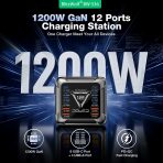 BlitzWolf BW-S36 1200W GaN 12-Port Desktop Charging Station – 8 USB-C + 4 USB-A - Image 3